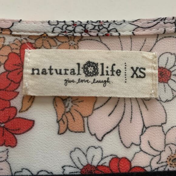 NATURAL LIFE Dress Maxi Boho V-Neck Flutter Sleeve Tiered Skirt Removable Slip - Picture 11 of 14